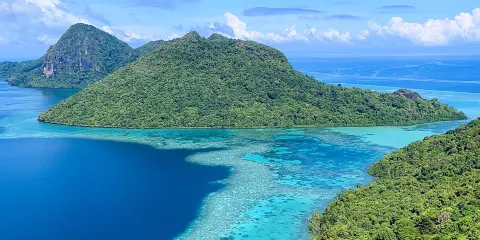 沙巴仙本那敦沙卡蘭海洋公園跳島遊 浮潛/潛水+珍珠島+軍艦島