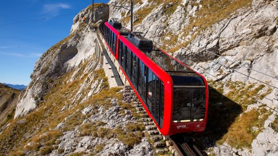 Pilatus summer trip self-guided with cogwheel railway and cable car from/to Alpnachstad or Kriens