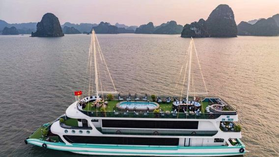 ハノイ発ハロン湾ワンデーツアー【豪華クルーズ船+定番観光スポット全込み+シーフードランチ付き】
