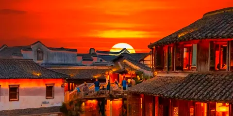 【優惠純玩·上門接】嘉興烏鎮+東柵+西柵+西柵夜景一日遊