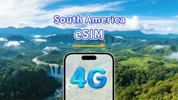 eSIM Sudamérica | 4G/5G | Datos de alta velocidad | Paquete diario/de datos | 24 horas | 1-30 días | Código QR