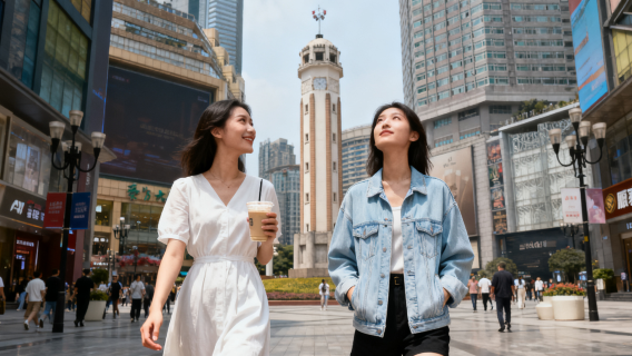 重慶解放碑步行街旅拍【跟拍攝影親子照情侶閨蜜兒童跟拍家庭旅拍】