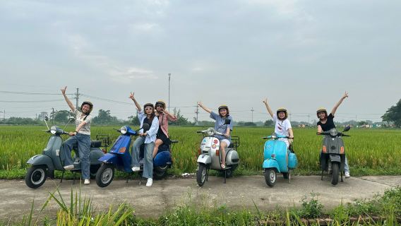 Hanoï : visite en Vespa vintage à travers le delta du fleuve Rouge