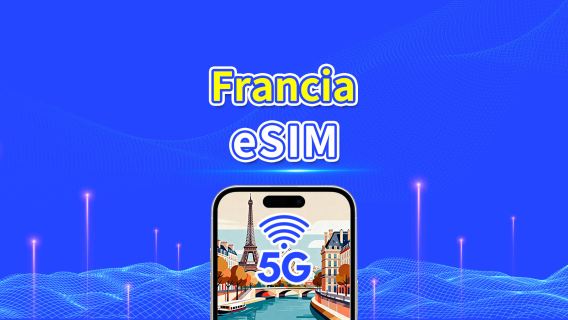 eSIM Francia | Dati ad alta velocità | 5G/4G | Pacchetto giornaliero/dati | 24 ore | 1-30 giorni | Codice QR