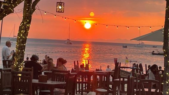 【クラビー】7島-ライレーサンセット+シュノーケリング|ロングテールボートワンデーツアー(夕食&ホテル送迎付き)