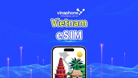 Vietnam Vinaphone 5G eSIM | Local IP with Fast Speed | Full AI & TikTok Access | 1–30 Days | Calendar Day Billing | QR Code