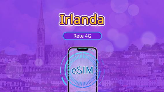 Irlanda | eSIM 5G/4G | Pacchetto giornaliero/dati | Addebito per giorni di calendario | 1-30 giorni | Codice QR