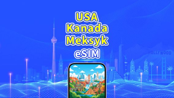 USA / Kanada / Meksyk 5G eSIM | Dzienne / Łączne pakiety danych | 1–30 dni | Rozliczenie 24-godzinne | Kod QR