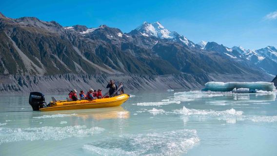New Zealand South Island Aoraki / Mount Cook Tasman Glacier Ice Explorer Boat - Tasman Glacier Lake Explorer Tour - Magnificent Views of New Zealand's Glacial Lakes