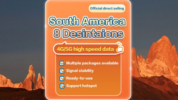 [Applicable in many regions of South America] 4G/5G|eSIM data card