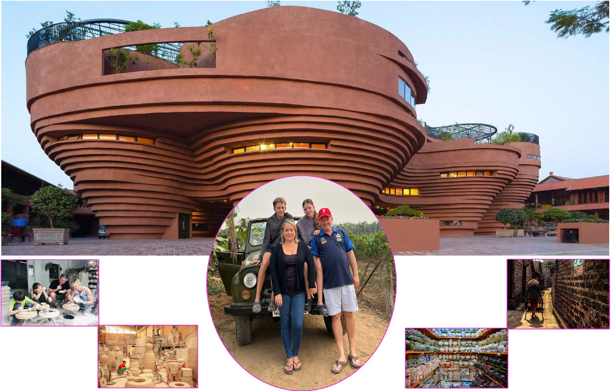 Half-Day Hanoi Jeep Tour Explore Bat Trang Pottery Village