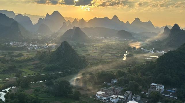 桂林：龍脊梯田及陽朔翠屏山日落日遊