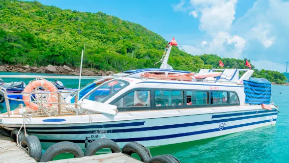 An Thoi-Ocean Pearl Island Speedboating charter one-way transfer (you can diving to see the corals + free aerial video and check-in photo)