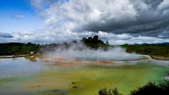 奧克蘭來回：藍泉+地熱公園+胡卡瀑布+陶波湖【精品小團】