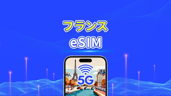 フランス eSIM | 高速データ | 5G/4G | デイリー/データパッケージ | 24時間 | 1～30日間 | QRコード