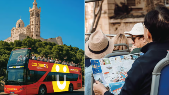Colorbus hop på-hop af sightseeingbus i Marseille