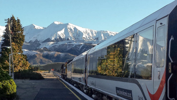 Tranzalpine alpine scenic train ticket (Christchurch - Greymouth) one-way/same-day round-trip