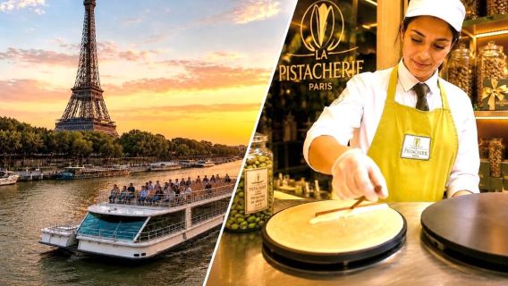 Paris: Panoramic Seine River Cruise & Gourmet French Crêpe