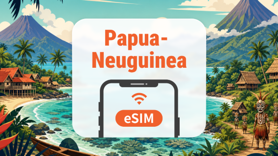 Papua-Neuguinea eSIM | KI-Apps & TikTok | 1–30 Tage | QR-Code