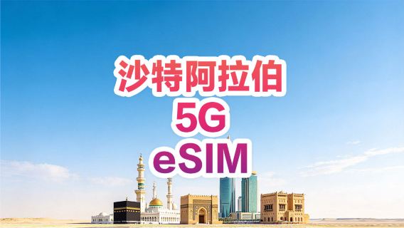【沙烏地阿拉伯】5G| eSIM上網卡| 45天多重選項可選 | 即訂即用| 支援熱點| QR Code