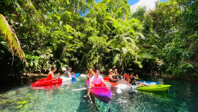 Mirror Lake Krabi + kayaking adventure, with optional upgrades for swimming/elephant bathing/ATV/elephant riding