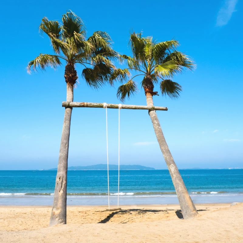 絲島系島市櫻井二見浦夫婦岩一日遊白絲瀑布椰子樹鞦韆宮地獄神社