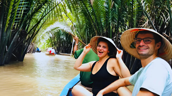 Ho Chi Minh Cu Chi Tunnels + Mekong River 1-day tour| Small Group Tour + Chinese-Speaking guide+ Coconut Grove Boating