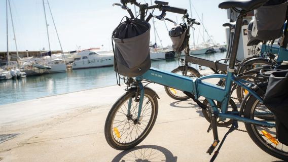 Desde Barcelona: Visita a bodega en velero y bicicleta eléctrica con catas