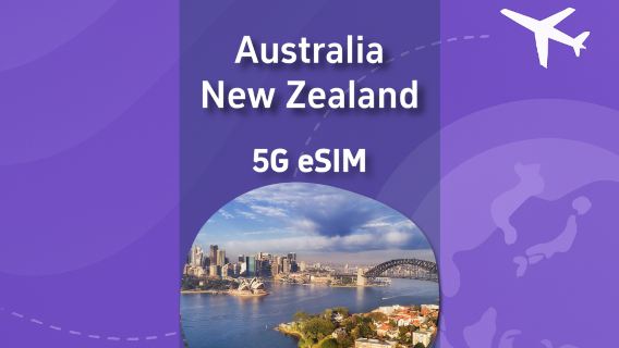 Australia & New Zealand | 5G eSIM | High-Speed Data | Total Data Package | Natural day | Quick Installation | QR Code