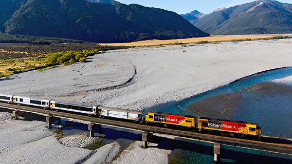 Optional sightseeing train from Christchurch to Franz Josef Glacier via Hokitika (one-way)
