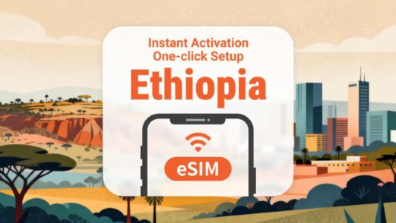 Ethiopia eSIM | Full AI- och TikTok-åtkomst | 1–30 dagar | QR-kod