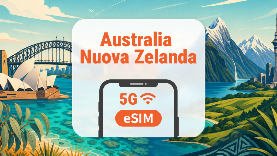 Australia e Nuova Zelanda 5G eSIM | AI & TikTok | 1–30 Giorni | Codice QR