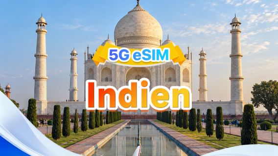 Indien 5G eSIM | Fire netværk · All AI & TikTok | 500 MB/dag - i alt 30 GB | 1-30 dage | 24-timers fakturering | QR-kode
