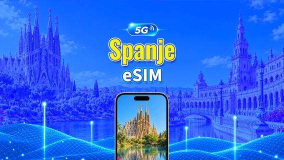 Spanje 5G eSIM  | 3 netwerken inbegrepen | Volledige ondersteuning voor AI & TikTok | Dagelijks/totaal datapakket | 1–30 dagen | 24-uurs facturering | QR-code