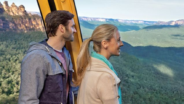 Montañas Azules Sídney: Bus turístico + Pase de Scenic World Unlimited Rides