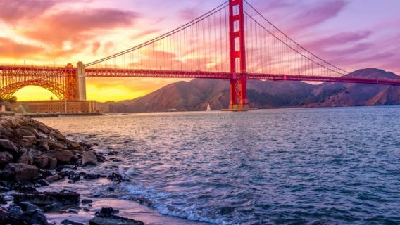 Tur satu hari di San Francisco, AS [Jembatan Golden Gate/Jalan Lombard/Dermaga Nelayan]