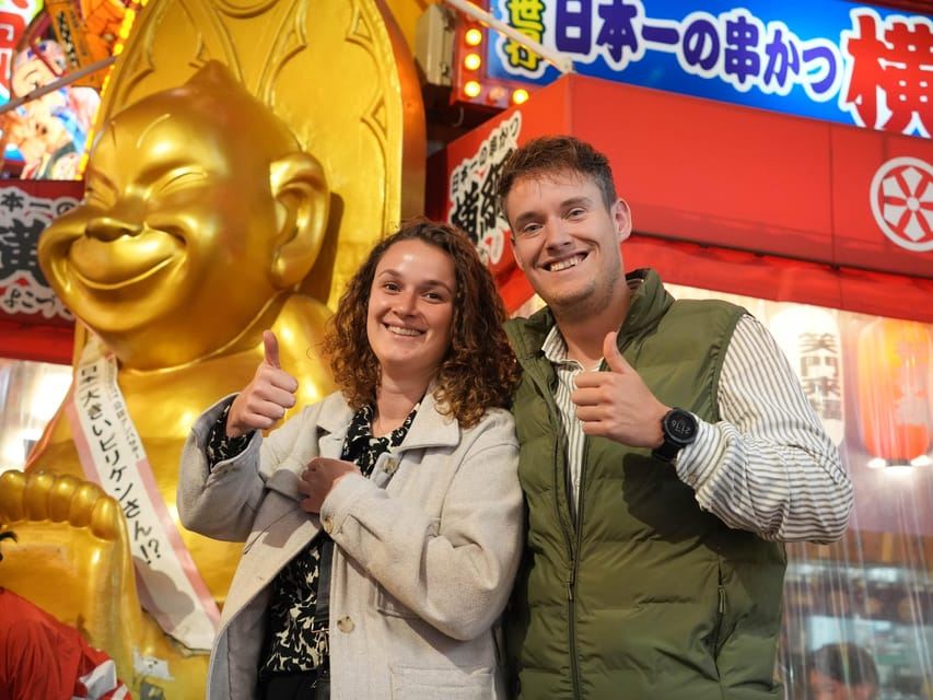 Tour a piedi di 2 ore dello street food locale di Osaka con guida