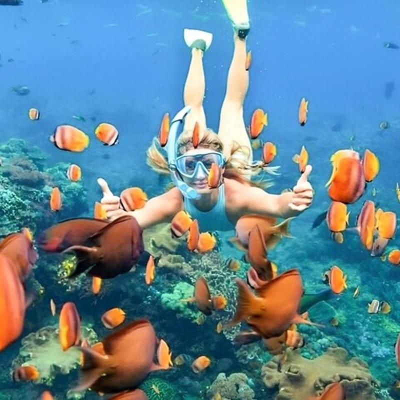 Avventura di snorkeling alla Laguna Blu - Acque cristalline della baia di Padang
