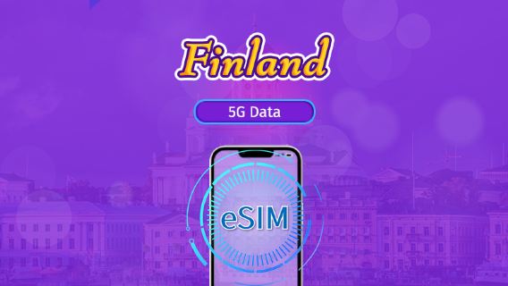 Finland | 5G/4G eSIM | Totaalpakket | 24-uurs facturatie | 7–30 dagen | QR-code