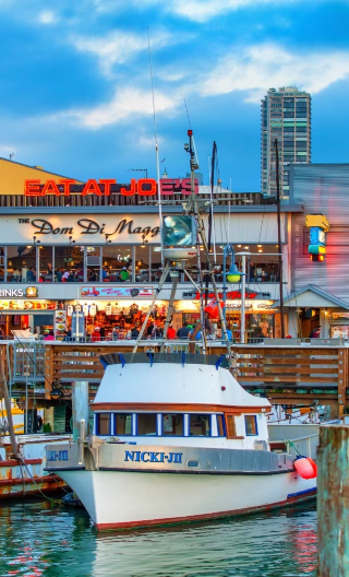 1-day tour to Fisherman's Wharf, Golden Gate Bridge, Palace of Fine Arts, Lombard Street and Union Square