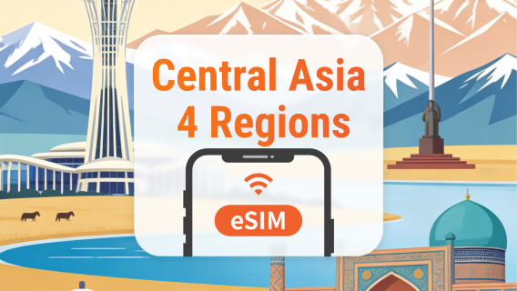 eSIM Asia Tengah 4 Negara | All AI & TikTok | 1–30 Hari | QR Code
