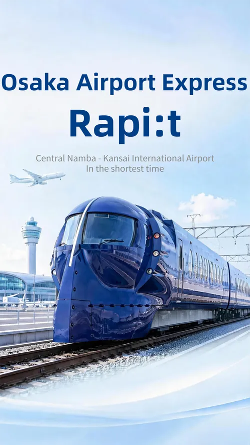 Osaka Nankai Electric Railway Rapi:t one-way e-ticket from Kansai