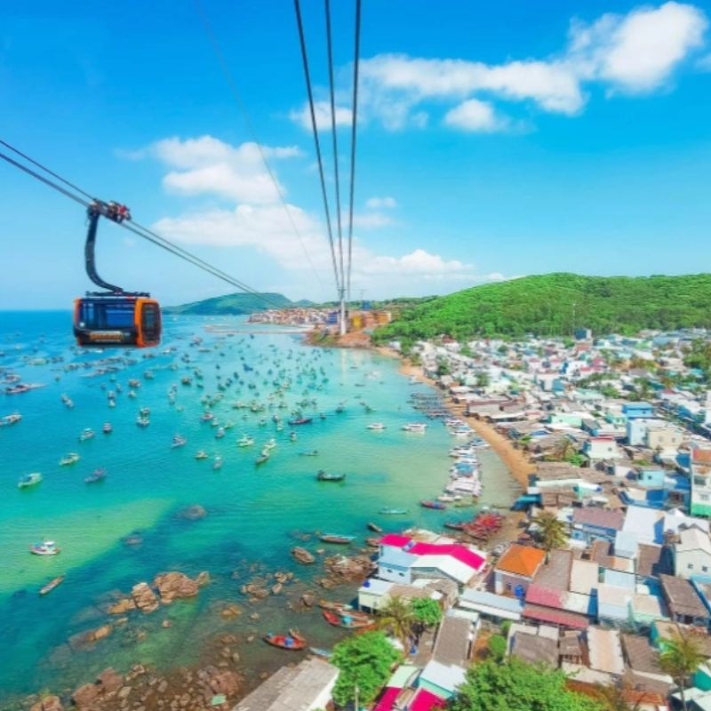 Phu Quoc Island Speedboating 4-Island Tour + Hon Thom Cable Car + Water Park + Lunch + Aerial Photography Sea Day Tour