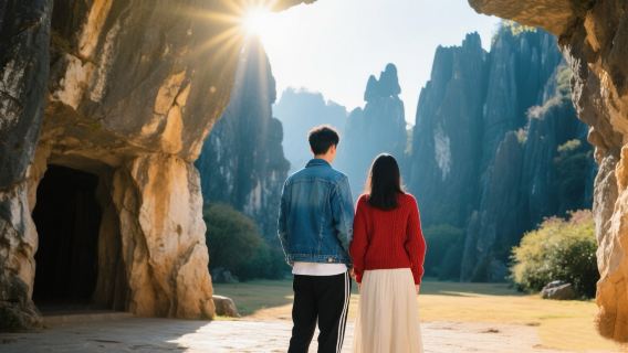 昆明石林風景區旅拍【跟拍攝影親子照情侶閨蜜兒童跟拍家庭旅拍】