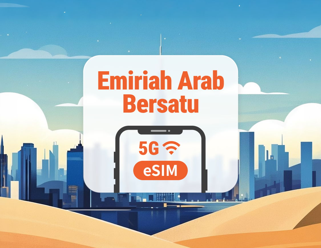 UAE 5G eSIM | Dubai, Abu Dhabi | ChatGPT | 1–30 Hari | Kod QR Segera