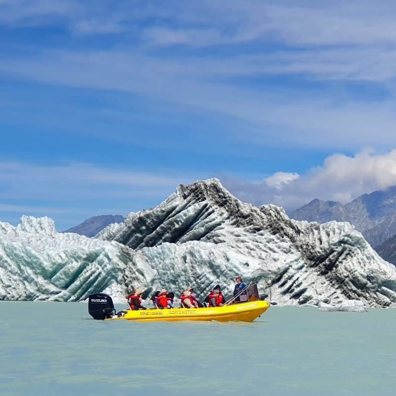 Nuova Zelanda Isola del Sud Monte Cook Ghiacciaio Tasman [Esplorazione in crociera sul lago e fiume Tasman] Glacier