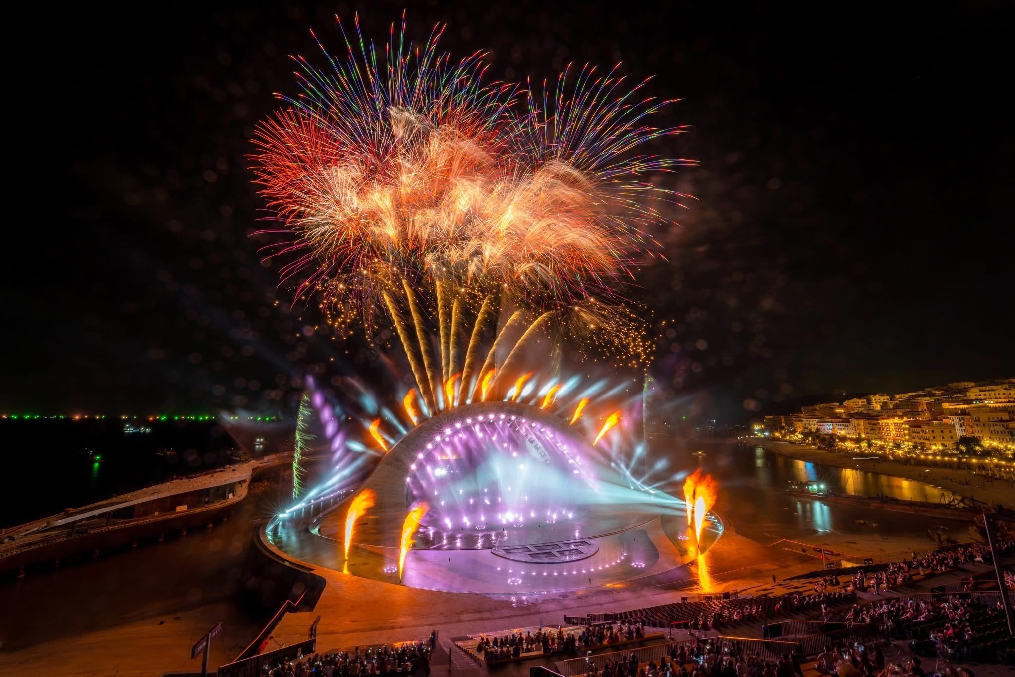 Phu Quoc Island Kiss of the Sea Show with Fireworks and Light Performance