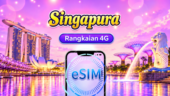 Singapura 4G eSIM | Menyokong TikTok & Google Maps | Pelan harian / Pelan jumlah data | 1–30 hari | Pengebilan setiap 24 jam | Kod QR