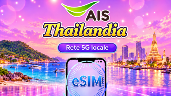 Thailandia | eSIM 5G nativo AIS | Supporta TikTok & ChatGPT | Pacchetto dati | 7-10 giorni | Richiesta verifica identità | Addebito per giorni di calendario | Codice QR