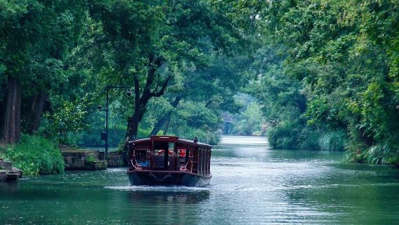 Hangzhou Xixi Feuchtgebiet Touristenattraktion (inkl. Ticket + Elektroboot Schiffsfahrkarte) + 2-stündige Führung durch erfahrenen Reiseleiter Halbtagesausflug